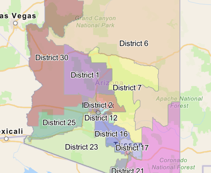 Legislative Districts Arizona Map - Ronny Cinnamon